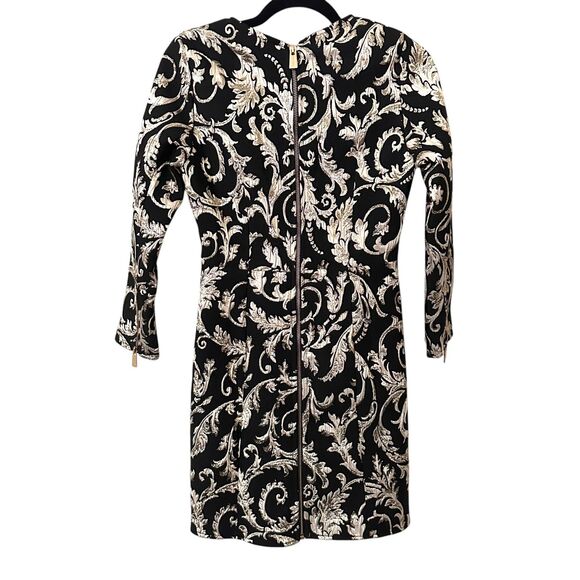 ANINE BING Brocade Jacquard Gold Metallic Mini Dress XS - Picture 5 of 7